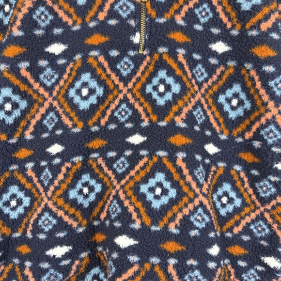 Old Navy 1/4 Sweater XL Sherpa Lined Cabincore Aztec Cozycore Outdoors - Picture 2 of 10